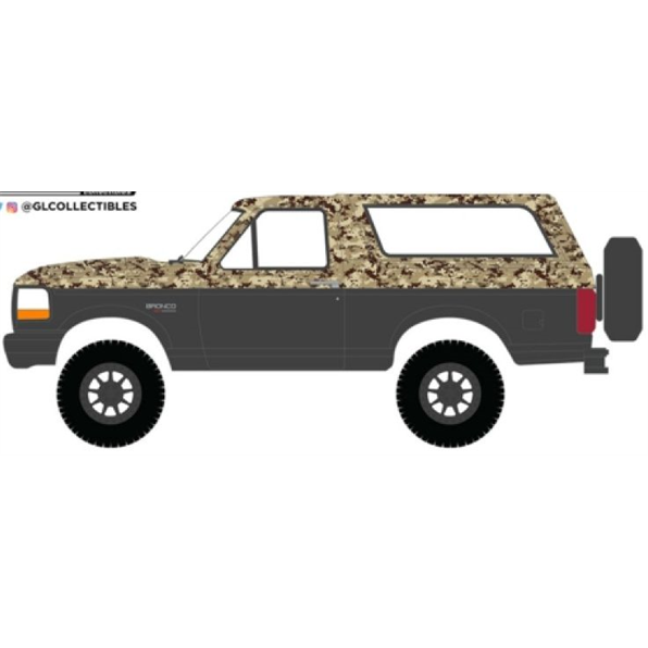 Ford Bronco (Lifted) Custom 1996 Matte Black and Camo John Ayrey Die